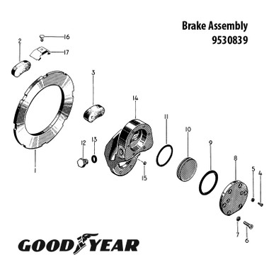 9530839 GOODYEAR BRAKE ASSEMBLY - Univair Aircraft Corporation