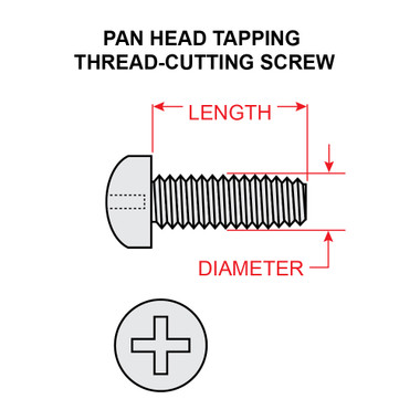 MS24629-10   PAN HEAD THREAD-CUTTING SCREW