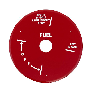 U12709-000RD UNIVAIR RED FUEL PLATE - FITS PIPER