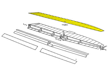 U582035   LUSCOMBE TOP AILERON SKIN - LEFT