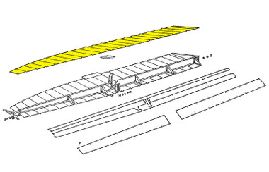 U582035-1   LUSCOMBE TOP AILERON SKIN - RIGHT