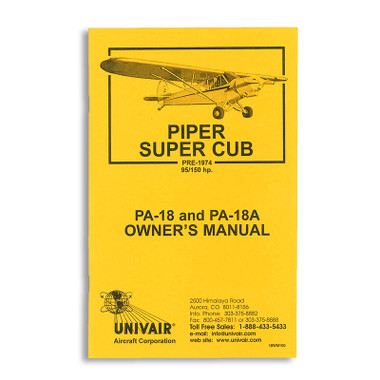 18WM150   PIPER PA-18 150HP OWNERS MANUAL, PRE 1974
