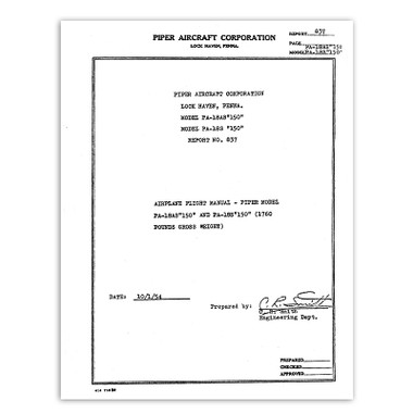 18SFM150   PIPER PA-18 SEAPLANE FLIGHT MANUAL