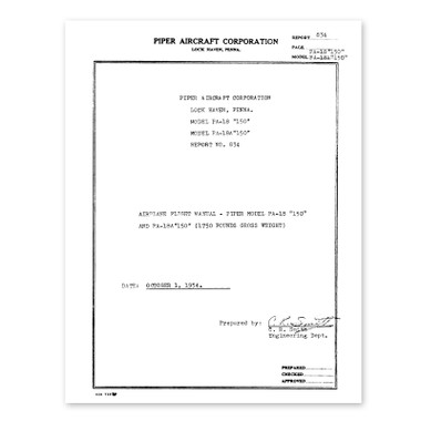 18FM150   PIPER PA-18 150HP FLIGHT MANUAL