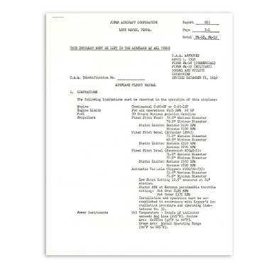 18FM90   PIPER PA-18/19 90HP FLIGHT MANUAL