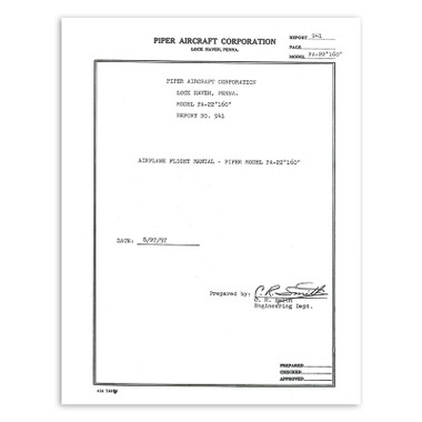 22FM160   PIPER PA-22 160HP FLIGHT MANUAL