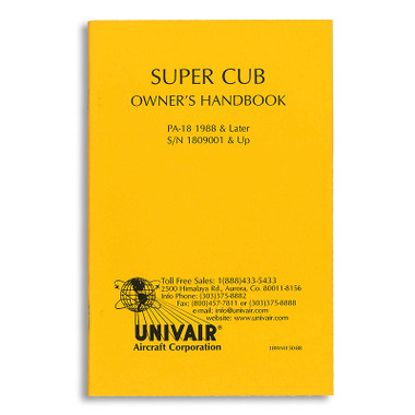 18WM150-88   PIPER SUPER CUB OWNERS MANUAL, 1988 AND UP