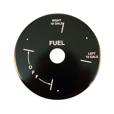 U12709-003BK   UNIVAIR BLACK FUEL PLATE - FITS PIPER