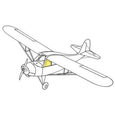 AERONCA 7 SERIES LEFT FRONT WINDOW PANE
