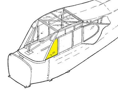 PIPER PA-18 LEFT PILOT WINDOW