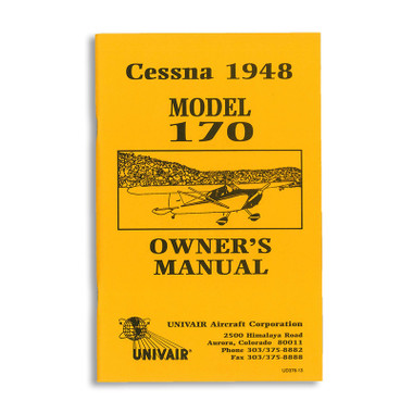 UD376-13   CESSNA 170 OWNERS MANUAL 1948