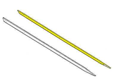 U14399-002  UNIVAIR REAR WING SPAR (16 RIB) - LEFT - FITS PIPER
