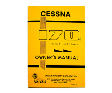 UP213-13   CESSNA 170B OWNERS MANUAL 1952-55