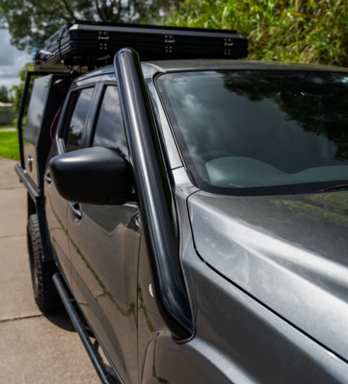 4" S/S SHORT ENTRY SNORKEL  (Nissan Navara NP300 D23, Satin Black Finish)