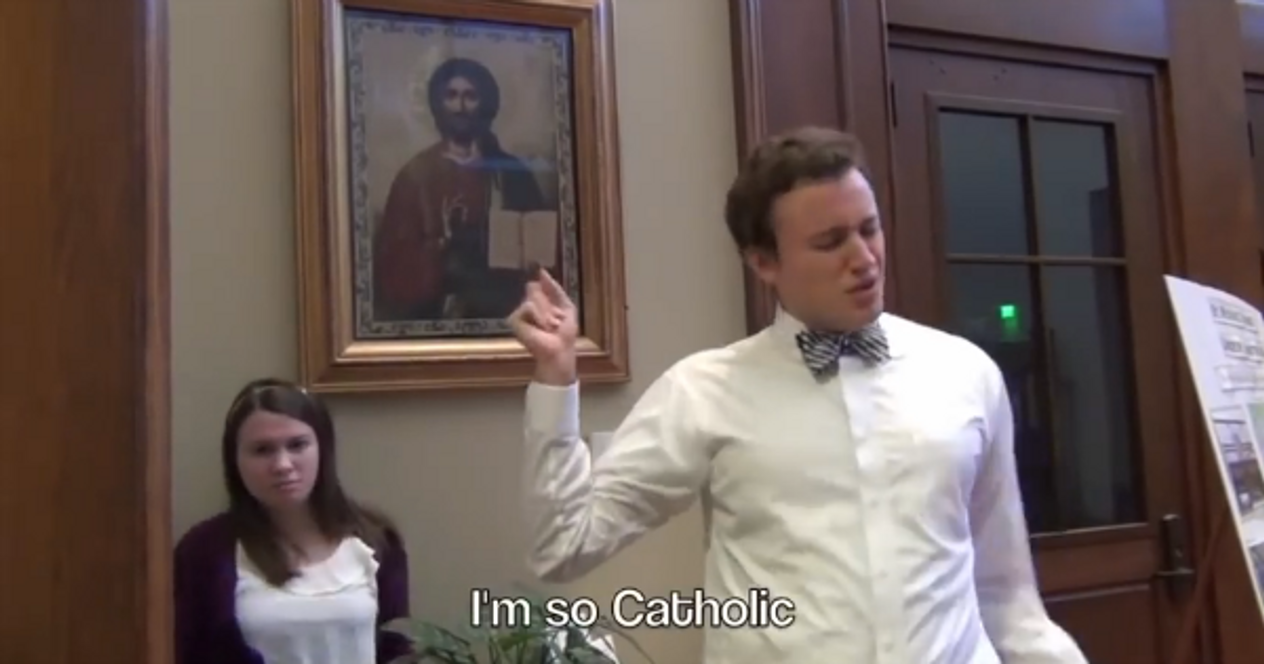 Catholic College Kids Evangelize with Parody of Hit Song