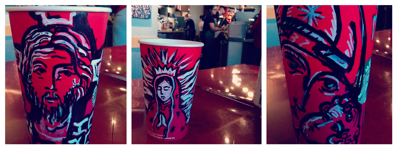 Those Red Starbucks Cups? They Make the Perfect Canvas!