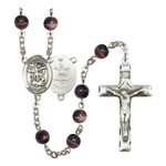St. Michael / Army 7mm Brown Rosary