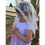 Ivory Lace Chapel Veil - Small