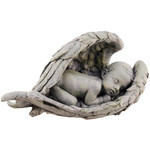 Sleeping Baby in Wings Garden Figure