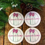 "Bless Us O Lord" Christmas Coasters