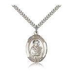 St. Christian Demosthenes Pendant with Chain, Bliss, Sterling Silver