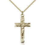 14kt Gold Filled Crucifix Pendant 1 1/4 X 3/4"