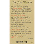 The Five Wounds - Crucificed Christ - Prayer Card thumbnail 2