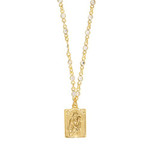 Scapular Medal  with Crystal Link Chain