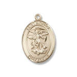 Gold Filled St. Michael the Archangel Pendant w/ Chain