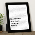 Rejoice In The Lord Always Framed Print thumbnail 2