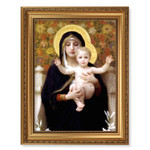 Madonna of the Lilies in Ornate Gold Frame