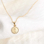 Gold Filled Guardian Angel Medal Necklace thumbnail 3