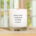 Personalized St. Christopher Confirmation Candle