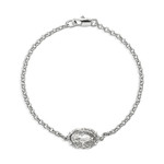 Sterling Silver Rolo Chain Miraculous Medal Bracelet 