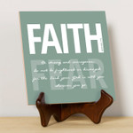 Joshua 1:9 Faith Over Fear Tile