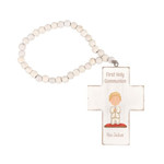 Personalized First Communion Hanging Cross for Boys