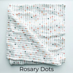 Wrapped in Mary's Mantle Baby Swaddle - Rosary Dots