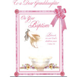 Baptism Greeting Card for Granddaughter