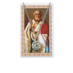 St. Nicholas Patron Saint Prayer Card w/Medal