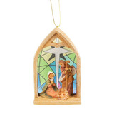 Fontanini Stained Glass Nativity Ornament