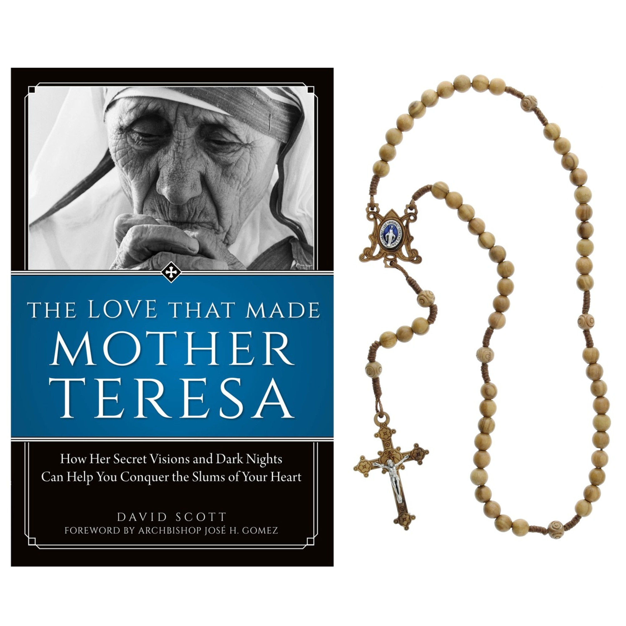 Mother Teresa Book and Rosary Gift - Set