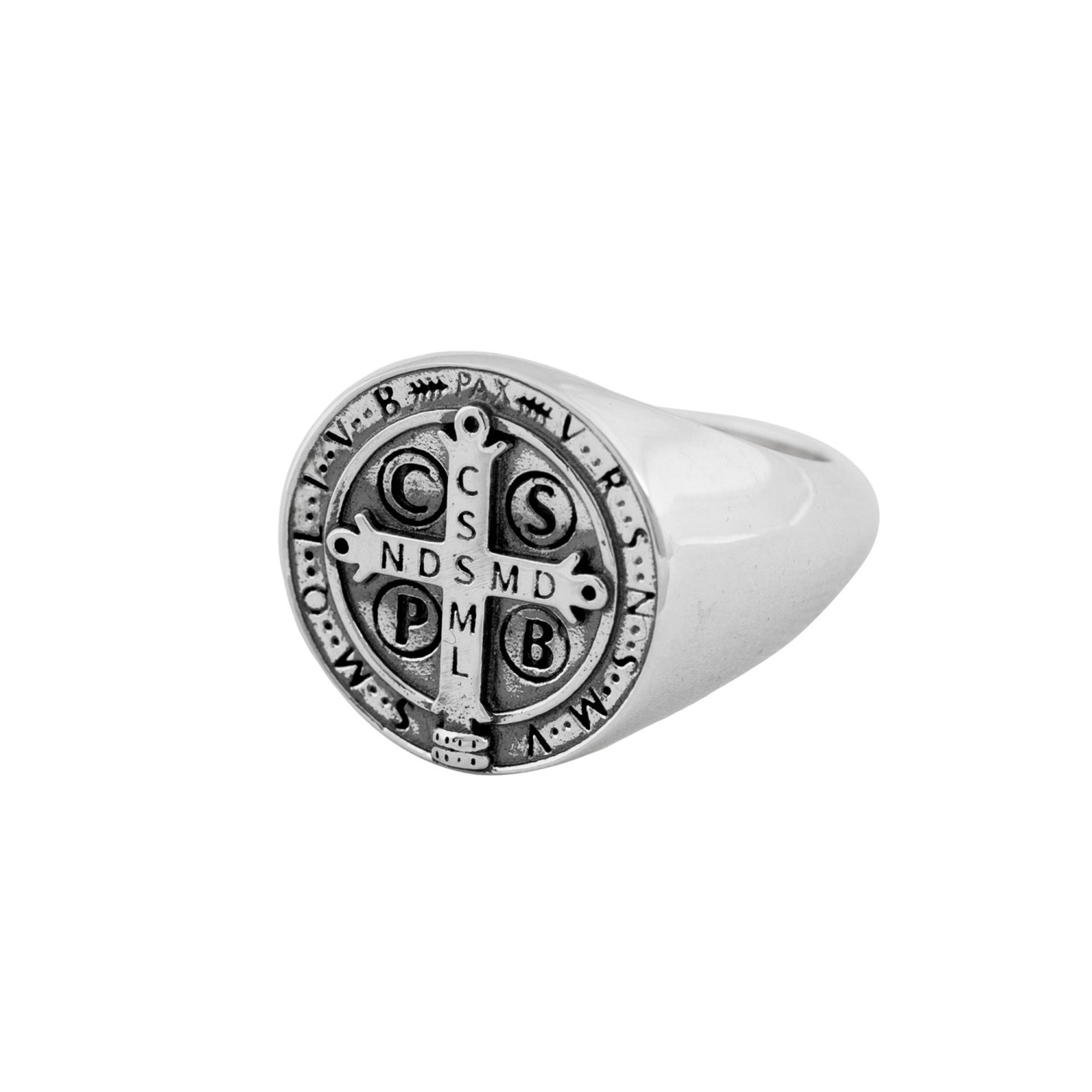 St. Benedict Sterling Silver Signet Ring - Multiple Sizes | The ...