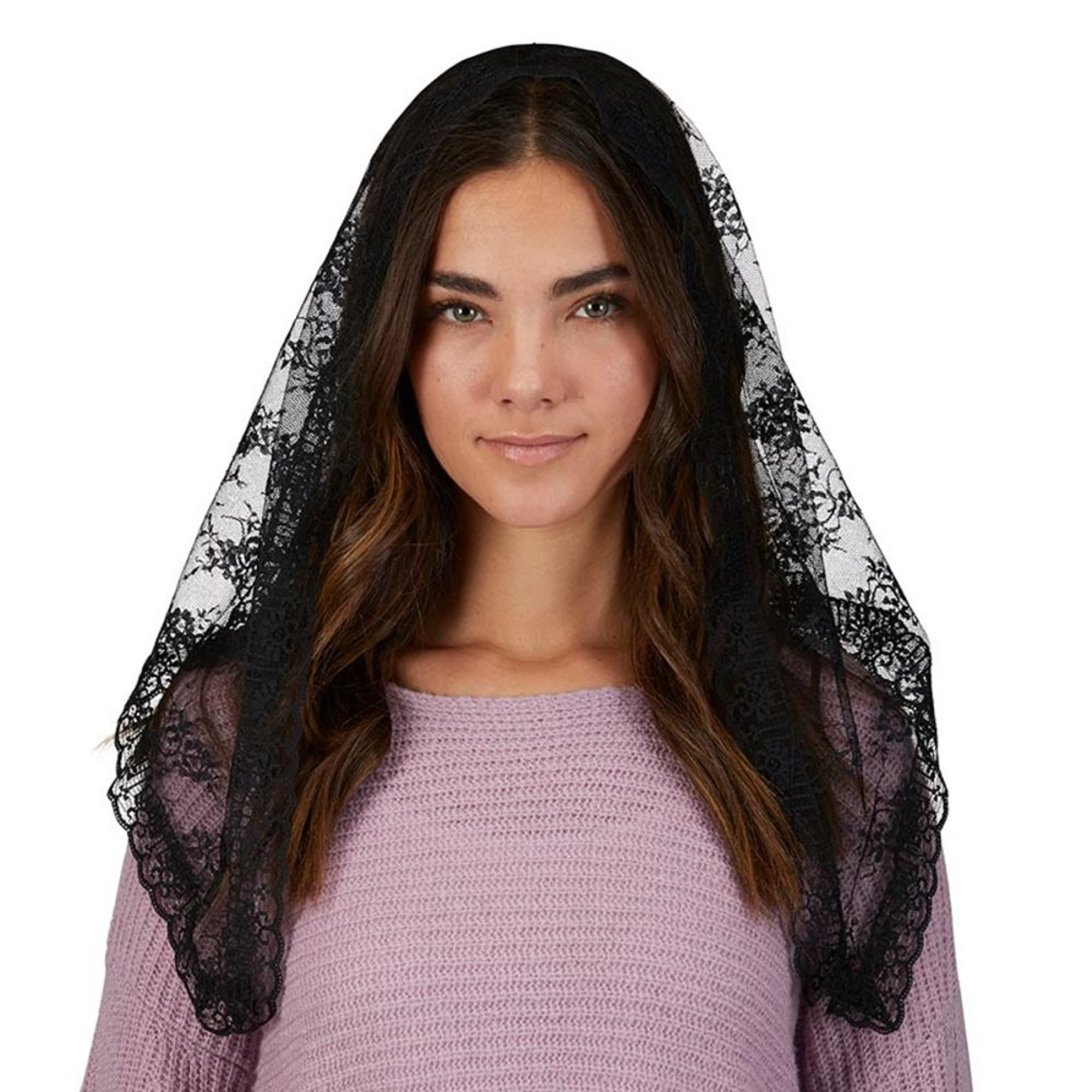 Traditional Black Lace Chapel Veil | The Catholic Company®