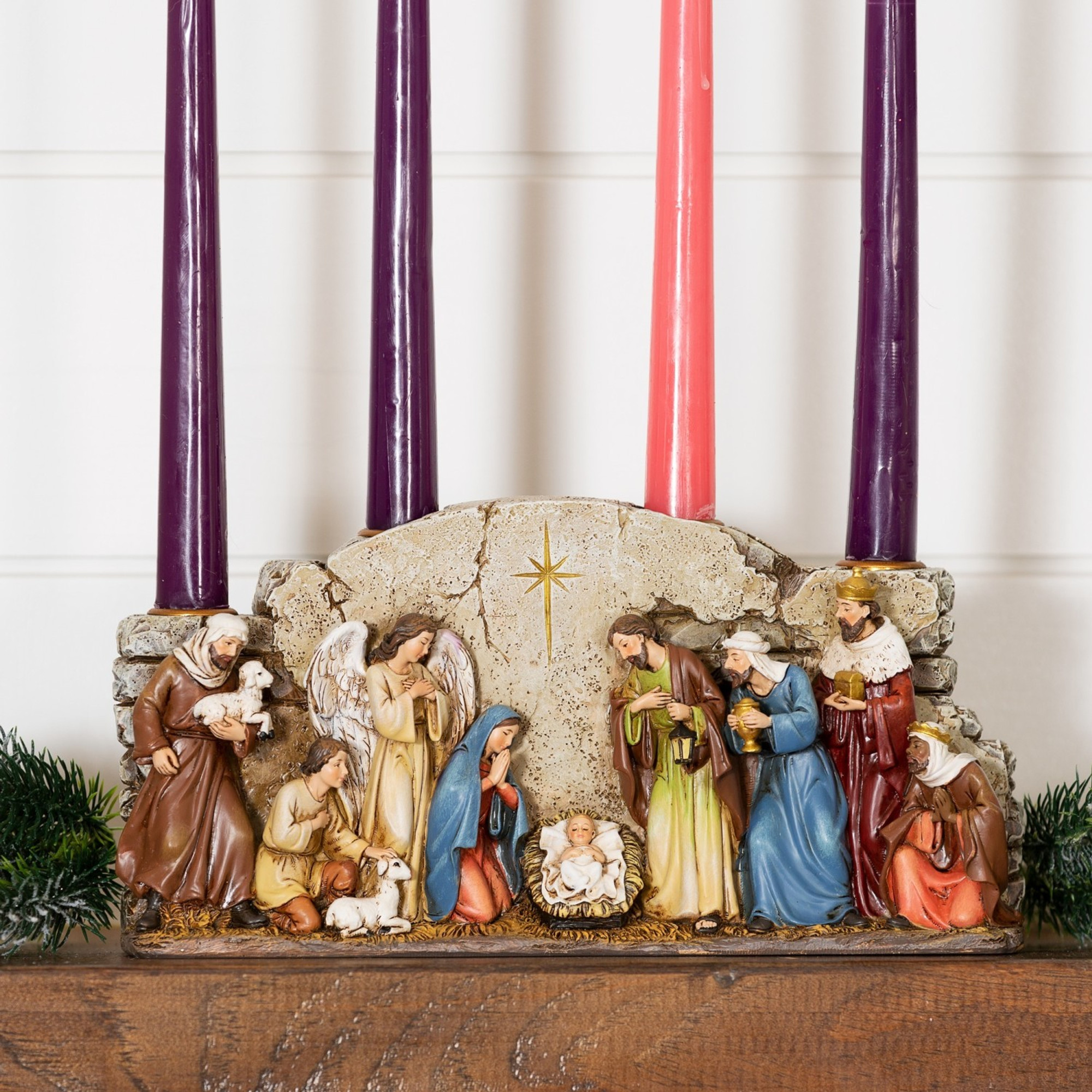 Nativity Wall Advent Candle Holder | The Catholic Company®