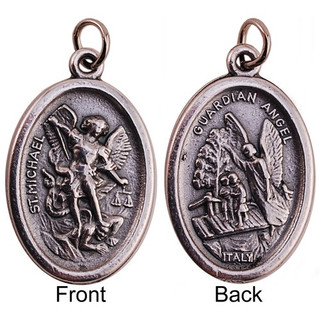 St. Michael/Guardian Angel Medals - Bulk Pack of 25 | The Catholic Company®