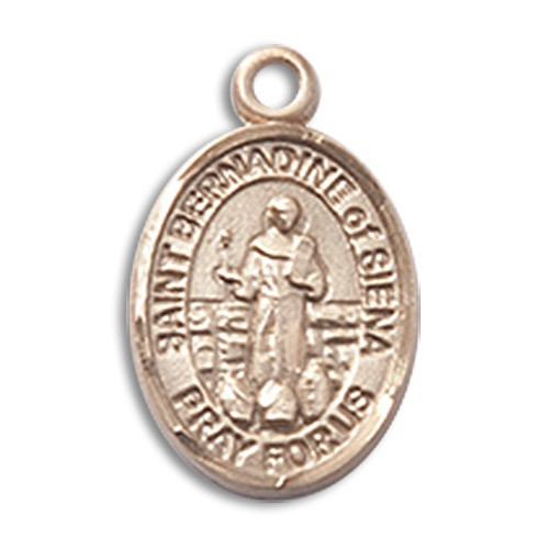 14kt Gold St. Bernadine Of Sienna Medal