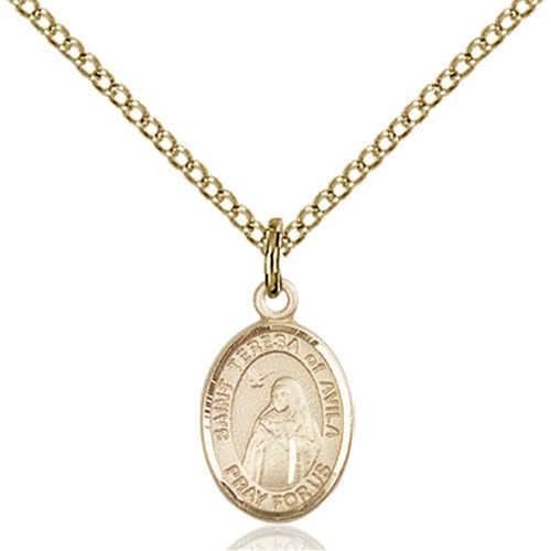 14kt Gold Filled St. Teresa of Avila Petite Pendant