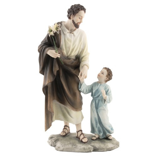 "St. Joseph in Child Jesus Veronese Statue - 8.25"""