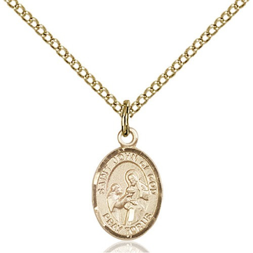 14kt Gold Filled St. John of God Petite Pendant