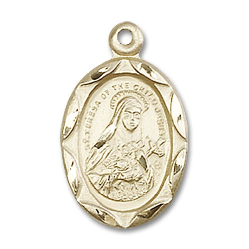 14kt Gold St. Theresa of Lisieux Medal